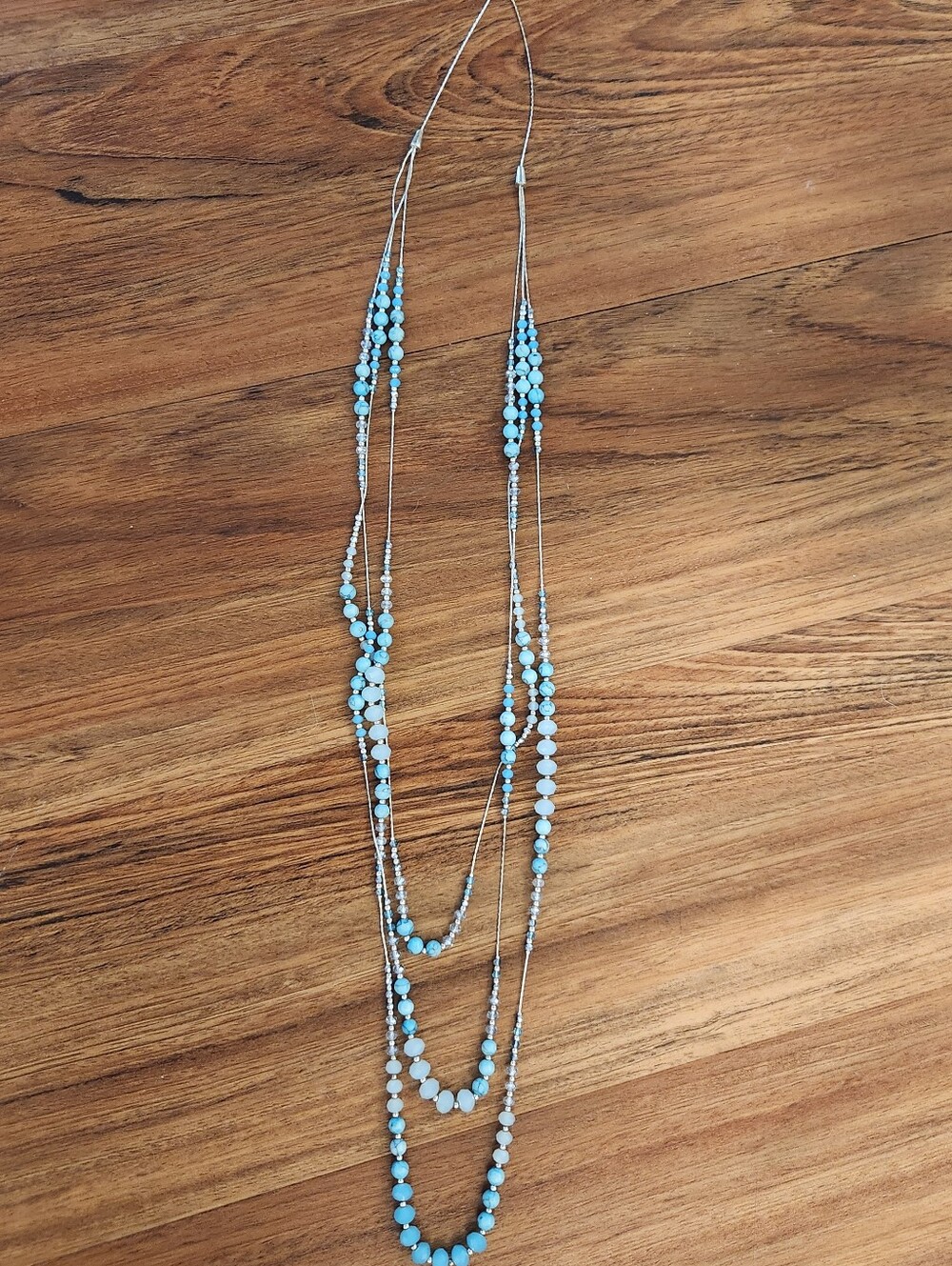 Jones New York Long Silver And Blue Necklace - Picture 10 of 10